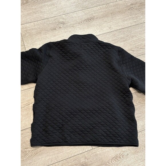 Marine Layer Sweater Mens 2XL XXL Black Quilted Soft Pullover Quarter Zip Casual - Picture 7 of 7